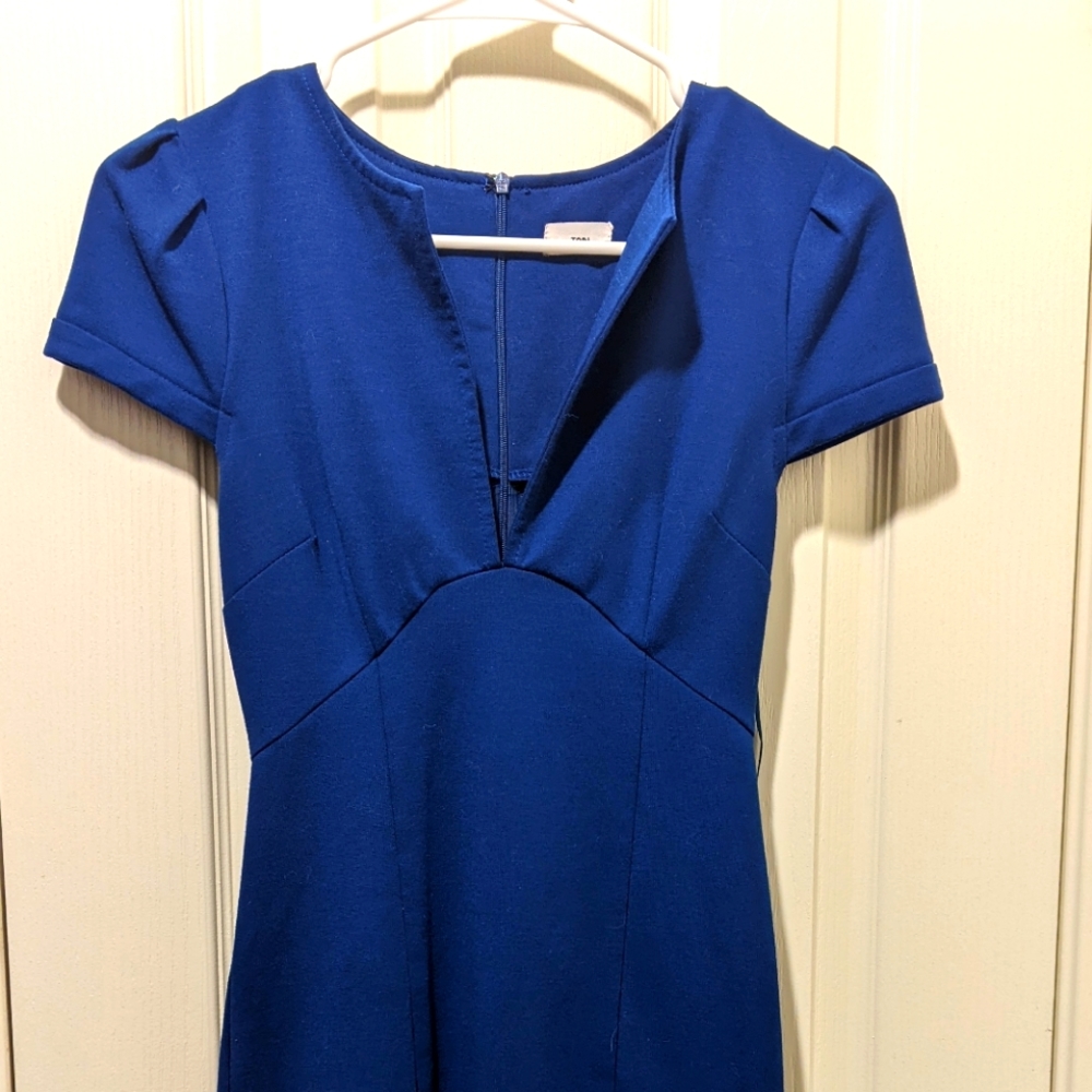 Royal blue mini dress